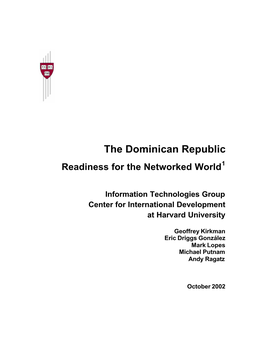 Readiness for the Networked World: the Dominican Republic