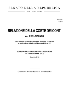 Relazione Della Corte Dei Conti