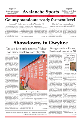 Showdowns in Owyhee Trojans Face Arch-Nemesis Weiser After Gutsy Win at Parma, for Inside Track to State Playoffs Huskies Seek Control Vs