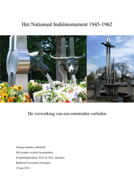 Het Nationaal Indiëmonument 1945-1962