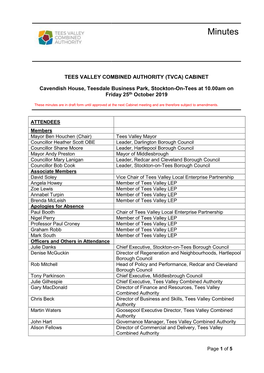 TVCA Cabinet Minutes