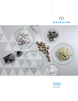 Advanced Materials Oxides Brochure