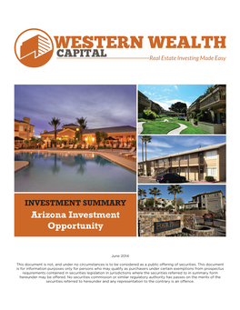 Arizona Investment Opportunity