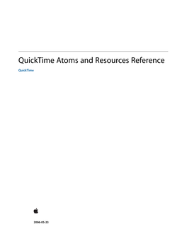 Quicktime Atoms and Resources Reference