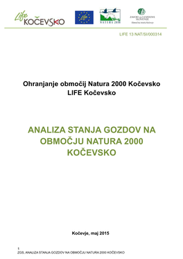 Analiza Stanja Gozdov Na Območju Natura 2000 Kočevsko