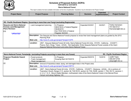 Sierra National Forest This Report Contains the Best Available Information at the Time of Publication