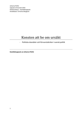 Konsten Att Be Om Ursäkt