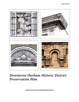 Downtown Durham Historic District Preservation Plan
