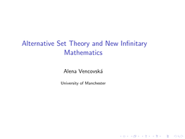 Alternative Set Theory and New Infinitary Mathematics