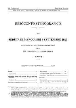 Resoconto Stenografico Dell'assemblea