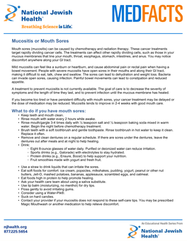 Mucositis Or Mouth Sores