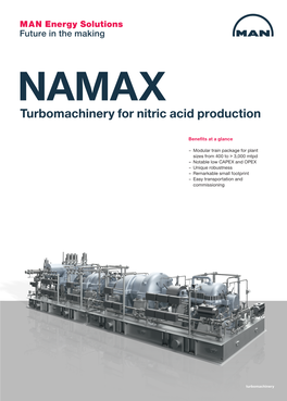 Turbomachinery for Nitric Acid Production