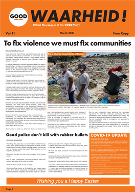 To Fix Violence We Must Fix Communities