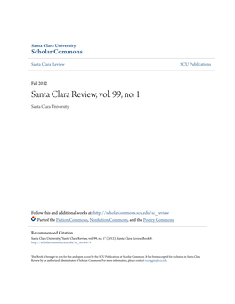 Santa Clara Review, Vol. 99, No. 1 Santa Clara University