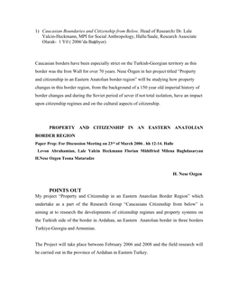 Property and Citizenship in an Eastern Anatolian Border