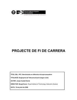 Benchmarks of Different Microprocessors