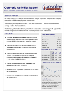 Quarterly Report