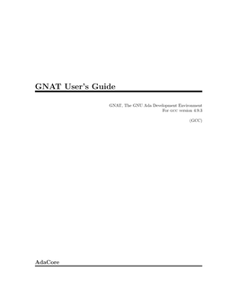 GNAT User's Guide