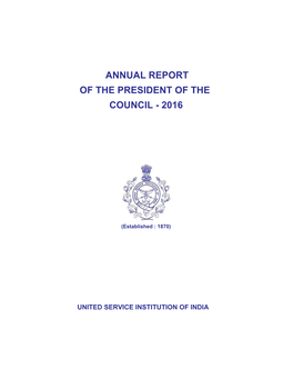 President's Report 2016