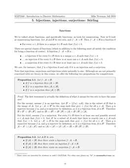 5. Bijections, Injections, Surjections: Stirling