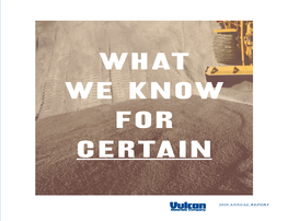 Vulcan Materials Company 2010 Annual Report Shareholder Information