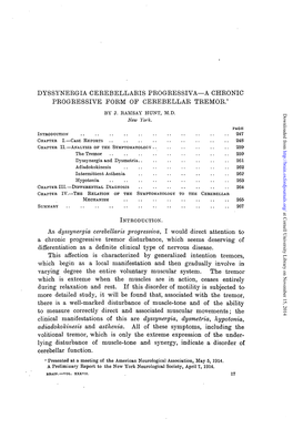 Dyssynebgia Ceeebellaeis Peog-Bessiva—A Cheonic Peogeessive Foem of Ceeebellae Teemoe.1