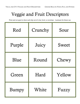 2-V-1 Descriptors, 4-V-1 Signs, 5-V-2 Fast Food Menus