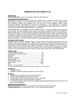 Bismuth Sulfite Agar (7113)