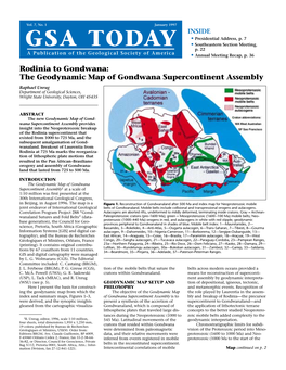 Rodinia to Gondwana: the Geodynamic Map of Gondwana Supercontinent Assembly