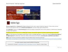 RSCCD ITS Help Desk – Adobe Sign Usage Guide Updated 08/04/2020