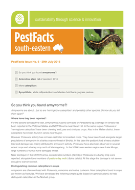 Pestfacts Issue No. 6 - 29Th July 2016