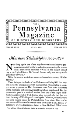 Pennsylvania Magazine of HISTORY and BIOGRAPHY