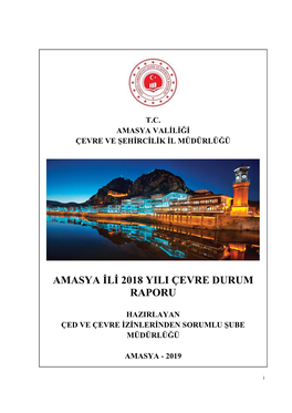 Amasya Ili 2018 Yili Çevre Durum Raporu