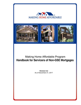 Making Home Affordable Program Handbook