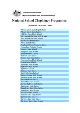 National School Chaplaincy Programme