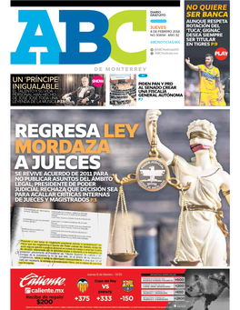 Regresa Ley Mordaza a Jueces