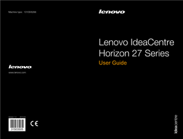 Lenovo Ideacentre Horizon 27 Series User Guide