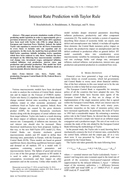 Interest Rate Prediction with Taylor Rule