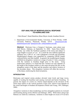 Eof Analysis of the Morphological Impact