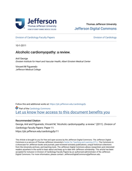 Alcoholic Cardiomyopathy: a Review