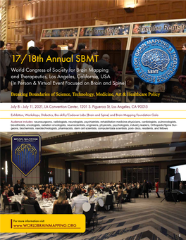 DOWNLOAD 17Th/18Th ANNUAL SBMT PROGRAM BROCHURE