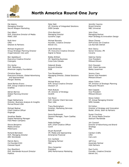 North America Round One Jury