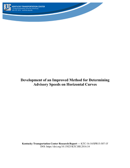 Development of an Improved Method for Determining Advisory Speeds on Horizontal Curves