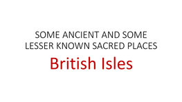 Sacred Places in the British Isles