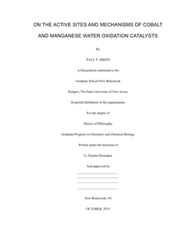 On the Active Sites and Mechanisms of Cobalt and Manganese Water Oxidation