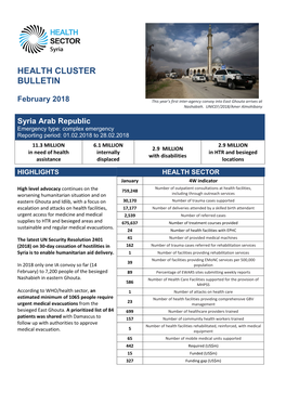 Health Cluster Bulletin