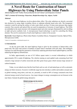 A Novel Route for Construction of Smart Highways by Using