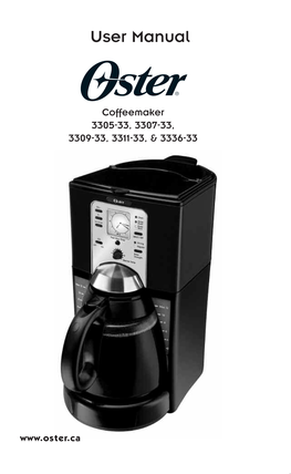 Oster® 12 Cup Programmable Coffee Maker User Manual