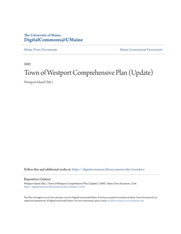 Town of Westport Comprehensive Plan (Update) Westport Island (Me.)