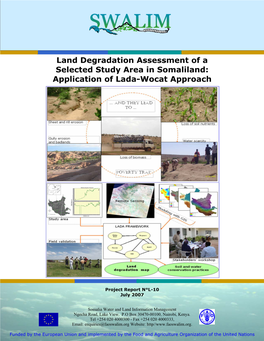 Land Degradation Assessment of a Selected Study Area in Somaliland: Application of Lada-Wocat Approach
